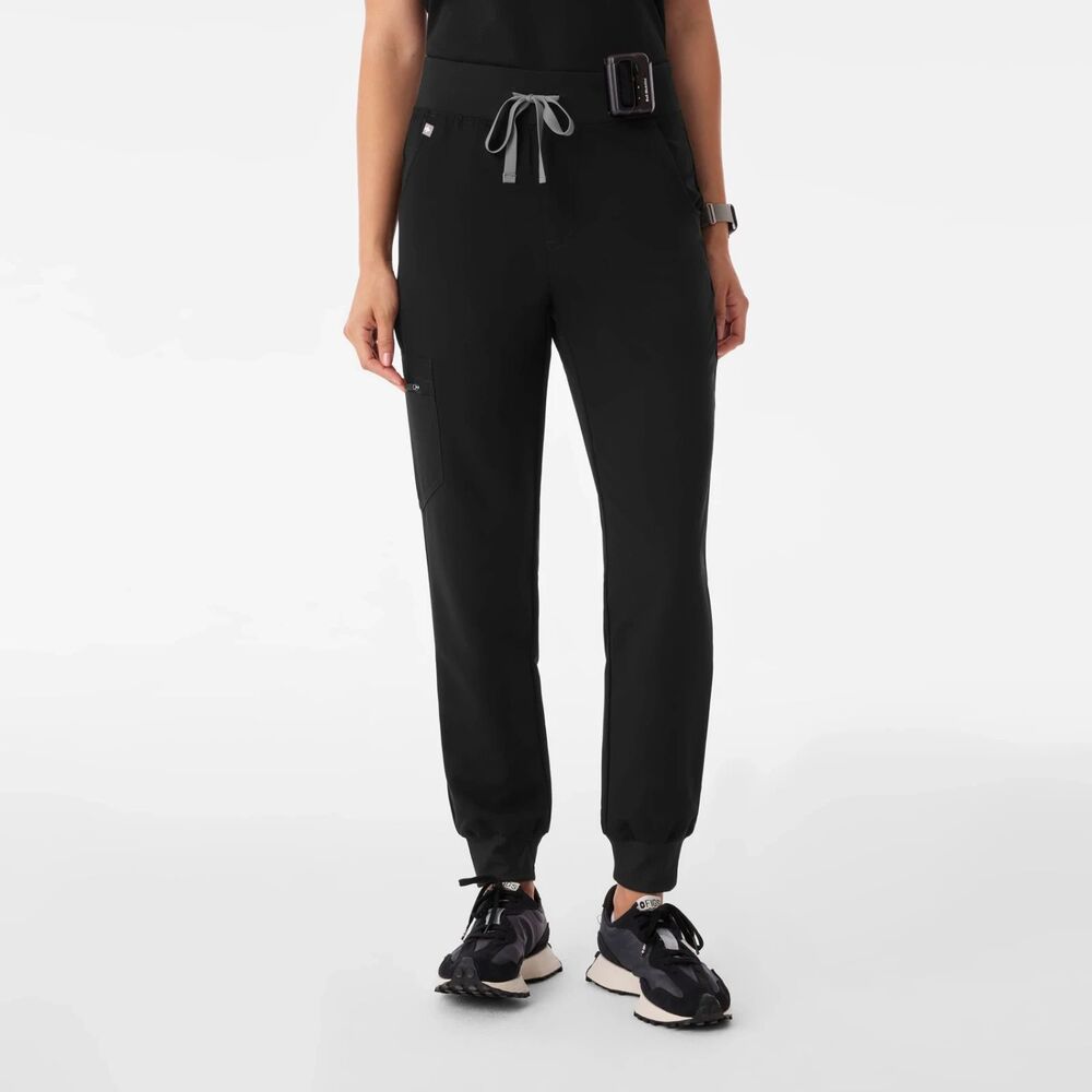 FIGS Zamora High Rise Jogger Scrub Pants 6 Pocket Yoga Waistband Medical nurse